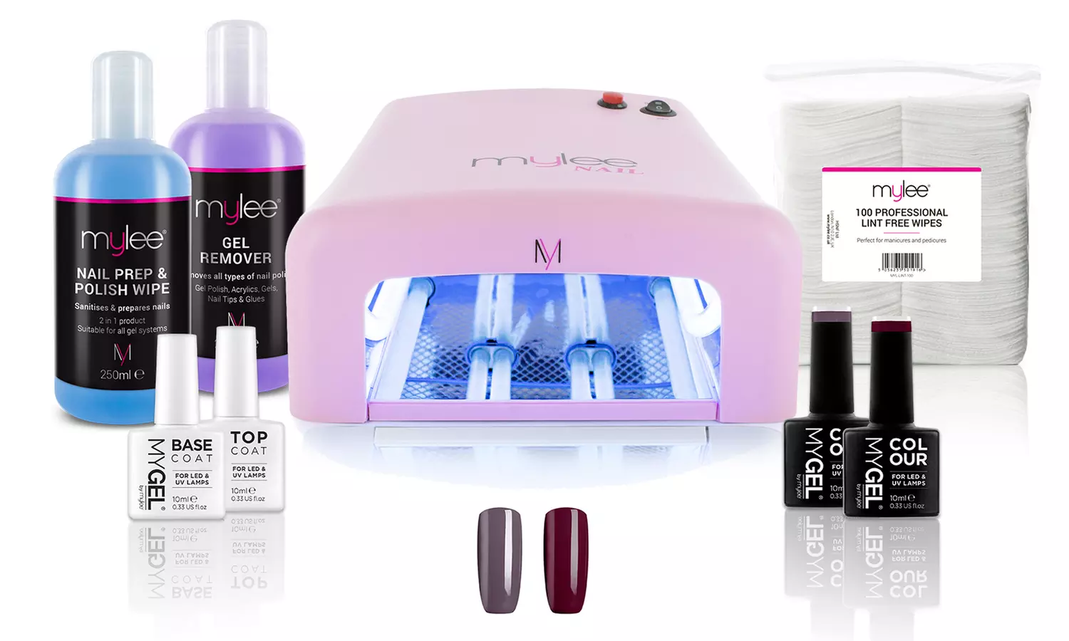 Lampe UV Mylee 36W avec kit de produits essentiels pour manucure en gel en option - Primary Image