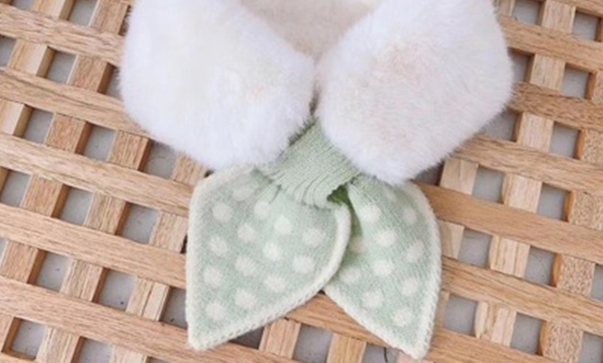 Image 5: Girls Cute Winter Soft Plush Scarf