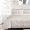 Image 3: U Shape Geometric Tufted Duvet Cover Set