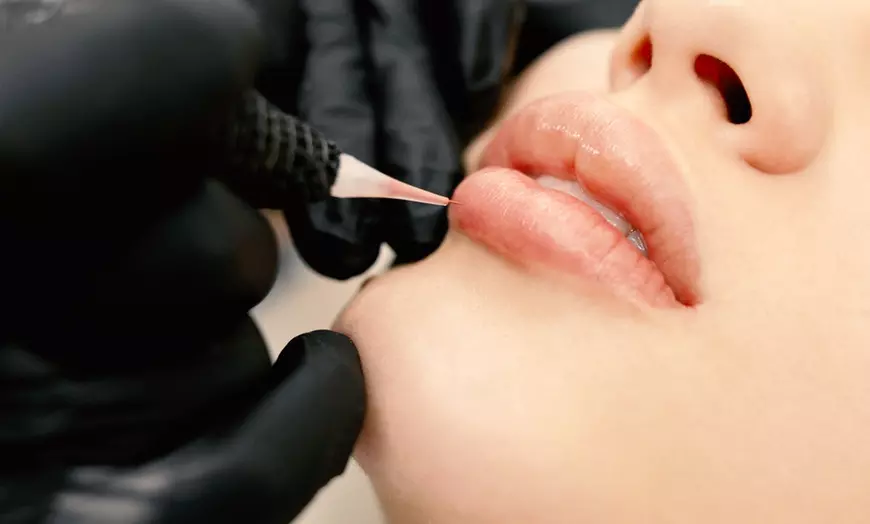 Image 1: Semi-Permanent Lip Blush Tattoo with Optional Touch-up