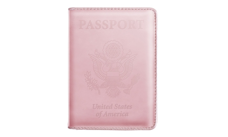 Image 10:  RFID Multi-function Passport Anti-theft Anti-scanning Wallet Passport Holder 