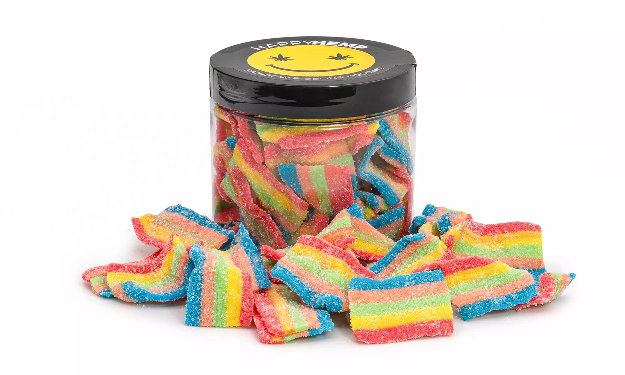 CBD Rainbow Ribbon Gummies from Happy Hemp
