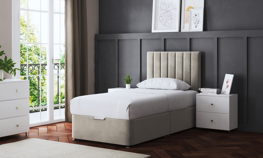Image 5: Amelia Panel Divan Bed with Optional 2 or 4 Drawers
