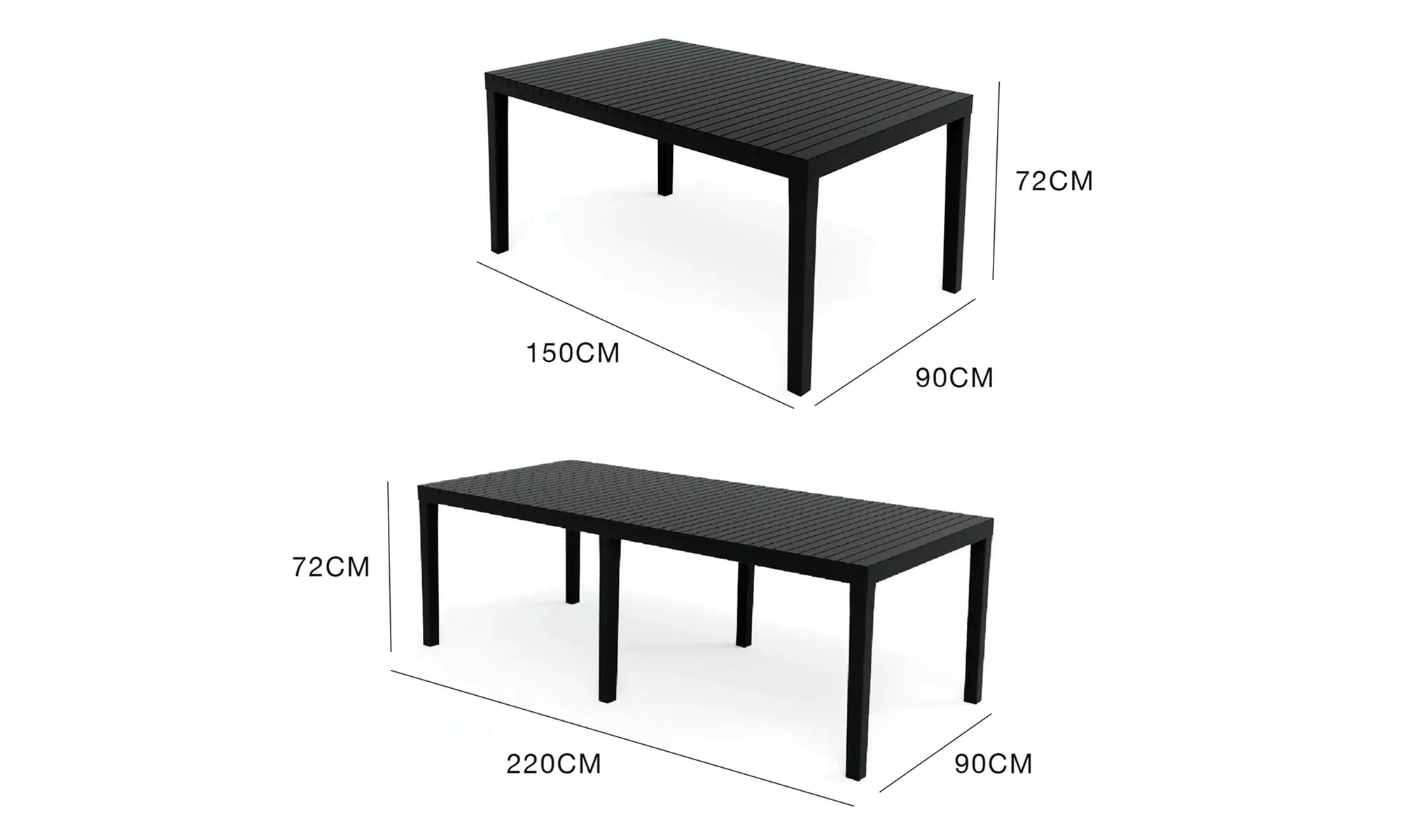 Uitschuifbare eettafel