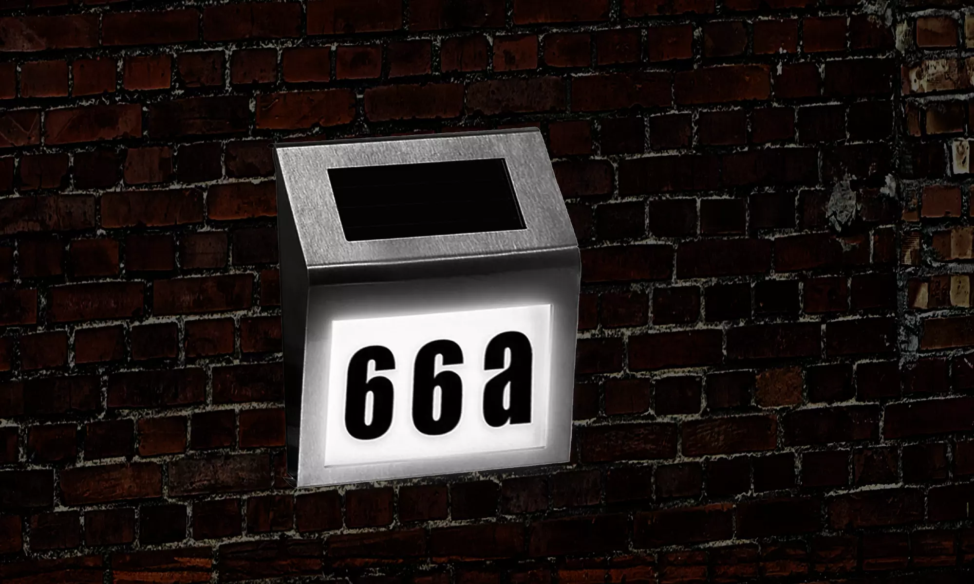 Solar-Powered Led House Door Number