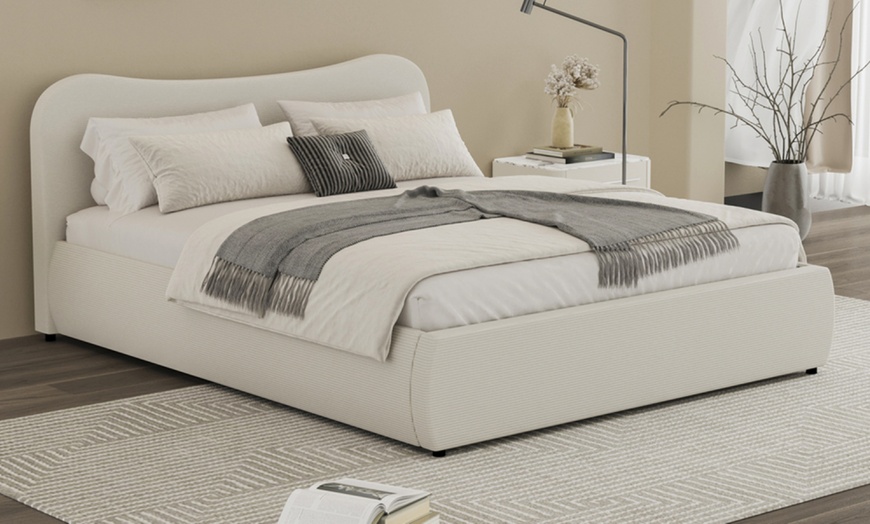 Image 3: Lit coffre Milano design arrondi