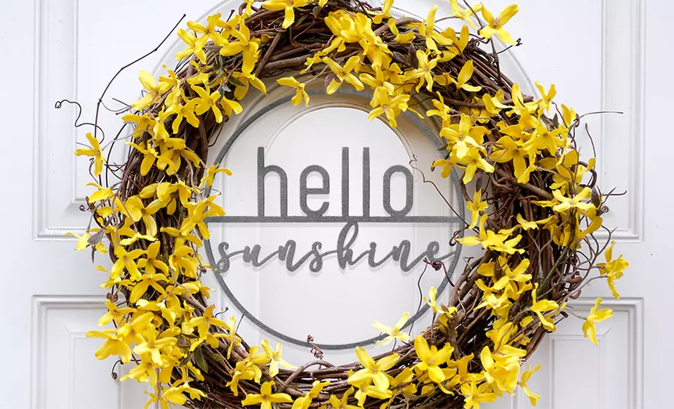 Minimalist Seasonal Greetings or Minimalist Custom Circle Metal Signs from Rusted Orange (Up to 65% Off) - Primary Image