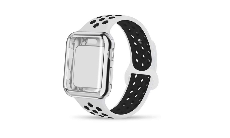Image 9: Sports Strap Wrist Band Loop W/ Screen Protector Bumper Case For Apple Watch