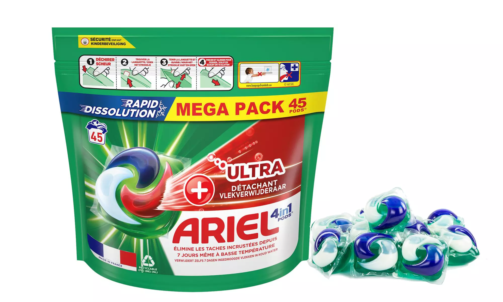 Bis zu 180 Ariel All-in-One Pods Ultra/Touch of Lenor (bis 0,52€/Pod)