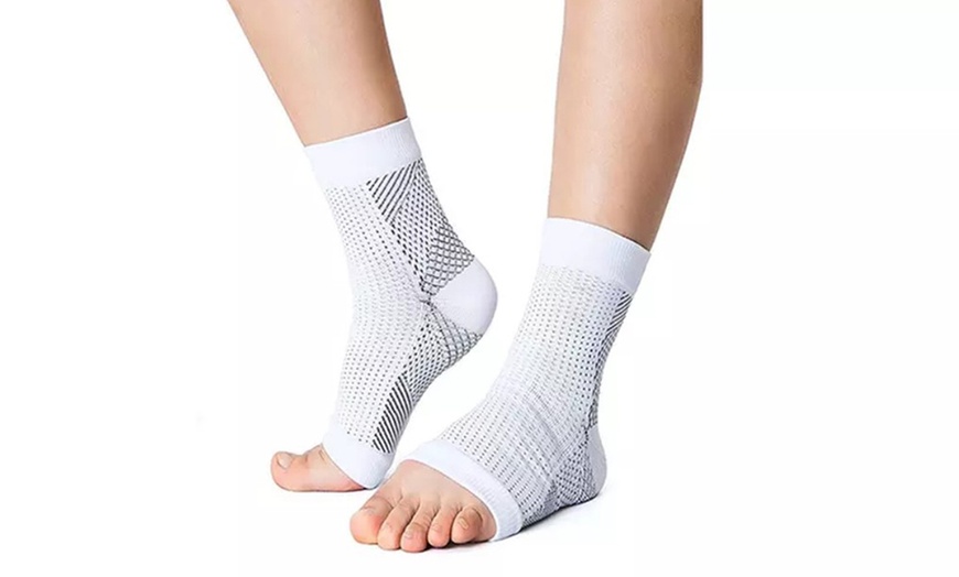 Image 5: Chaussettes de compression anti-fatigue ouvertes aux orteils