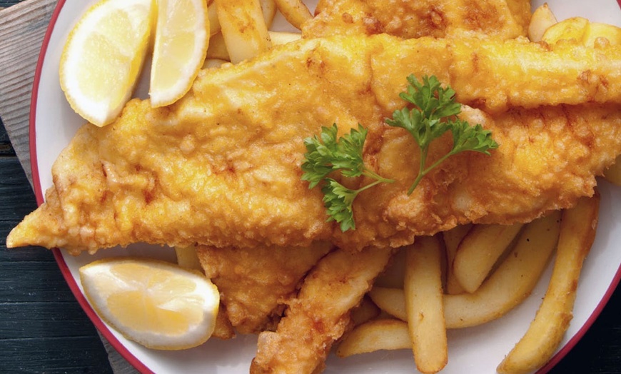 Image 2: Cod & Chips with Hot or Cold Drink for 1, 2, 3 or 4 People