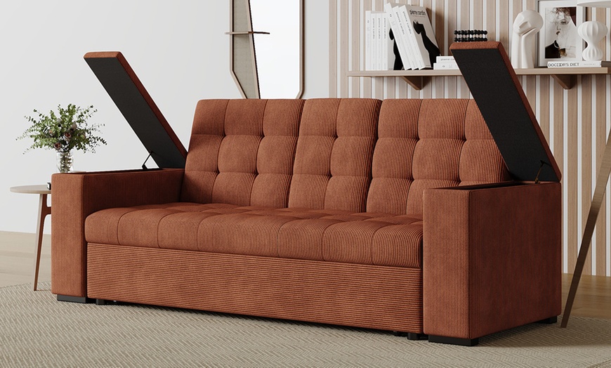 Image 31: Canapé convertible "Tilia" 3 places en tissu Kocoon