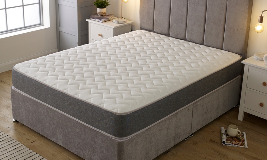 Image 2: Vida Grey Zig Zag Memory Fibre Mattress