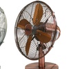 Image 1: Planet Direct 12'' Desk Fan Electric Oscillating Metal Cooling