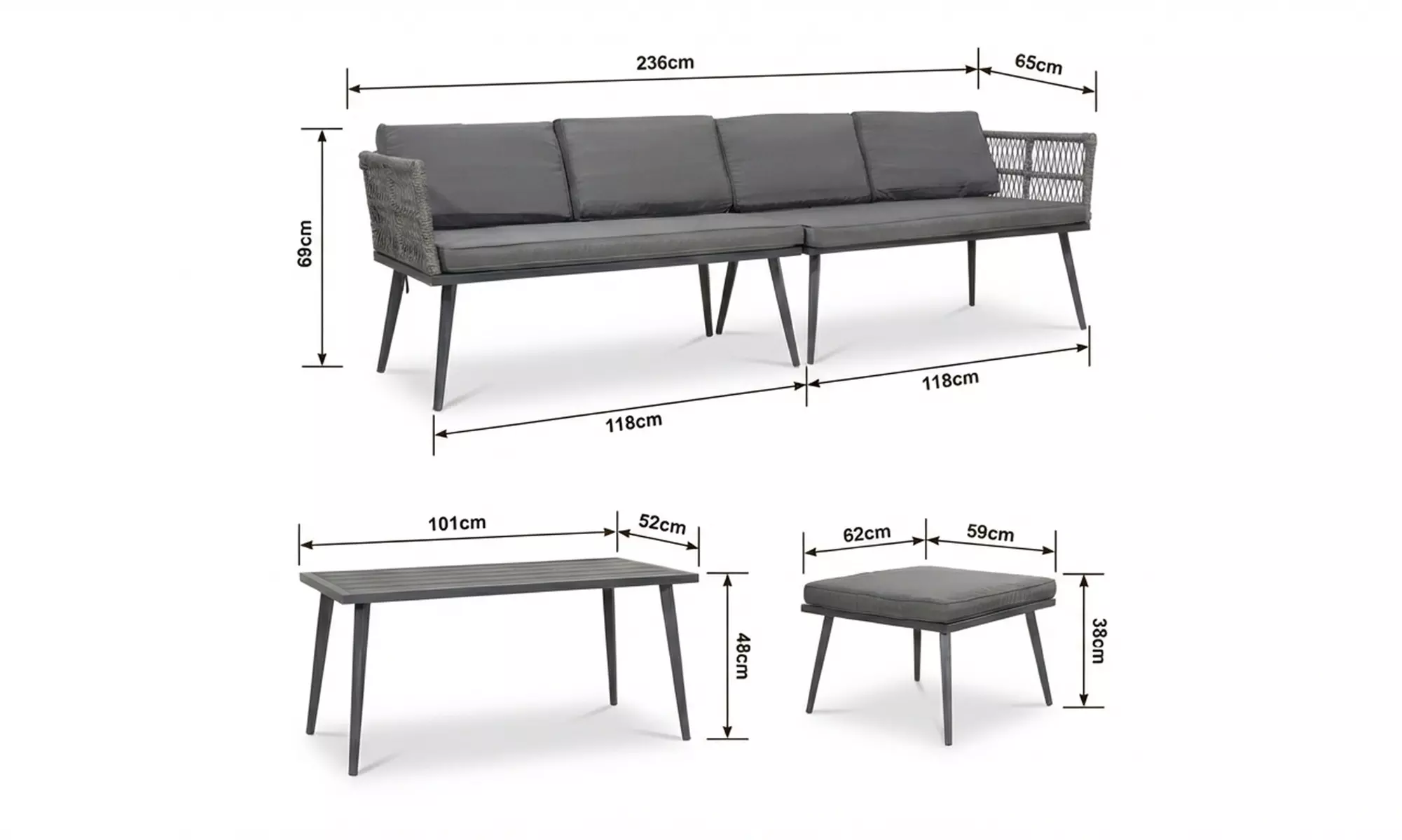 The Hamilton 4-Piece Outdoor Furniture Set