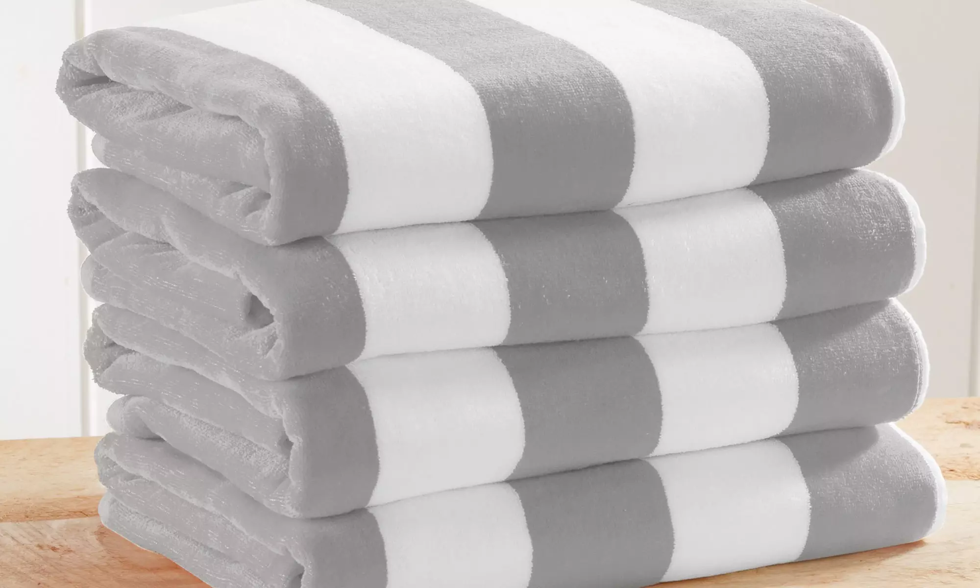 FreshFolds Four Pack Cotton Velour Beach Towels