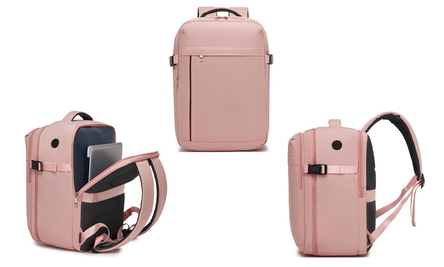 Image 2: Kabinen-Rucksack 15,6'' mit Laptopfach & Trolleygurt