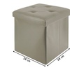 Image 18: Pouf carré en simili cuir avec espace de rangement