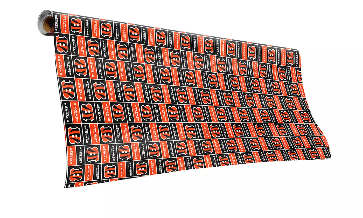 Clearance: 2-Pack of Cincinnati Bengals NFL Wrapping Paper   - Primary Image