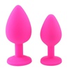Image 7: 3pcs/set Silicone Jeweled Anal Plugs Large Medium Mini Plated Stopper Beads