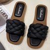 Image 7: Women's Solid Colour Braid Strap Slide Sandals