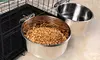 iMounTEK Stainless Steel Hanging Dog Food and Water Crate Bowl for Kennel Cages