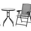 Image 3: Outsunny Three-Piece Outdoor Bistro Table and Chairs Set