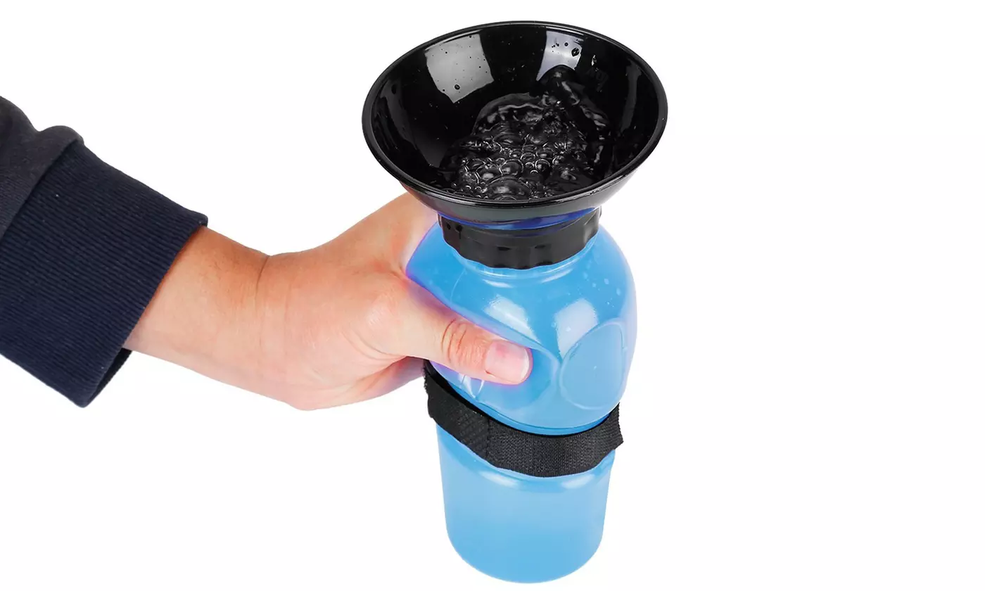 iMounTEK 500ml Pet Travel Water Bottle with Dispenser Cup