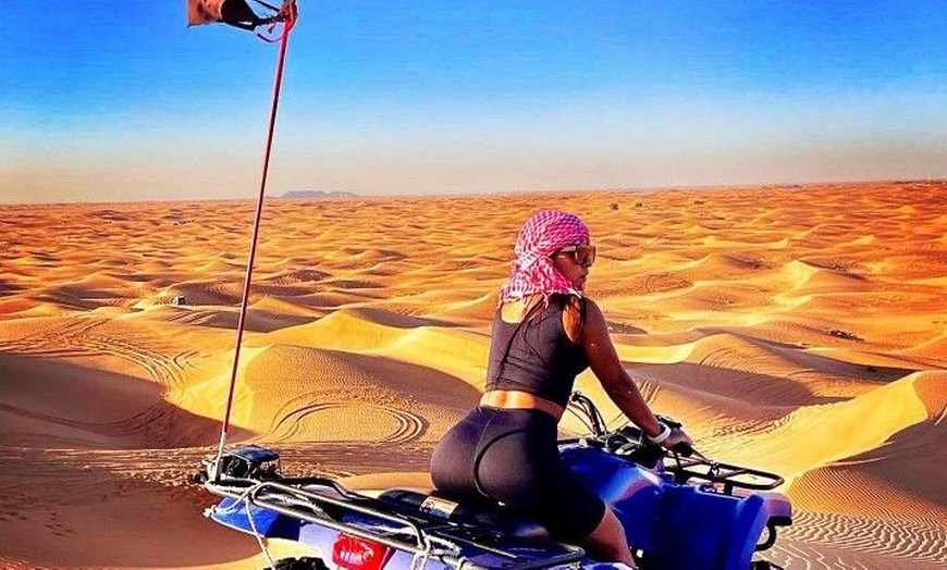 Image 9:  Standard, or VIP Desert Safari with Quad Bike, Camel Ride, & More