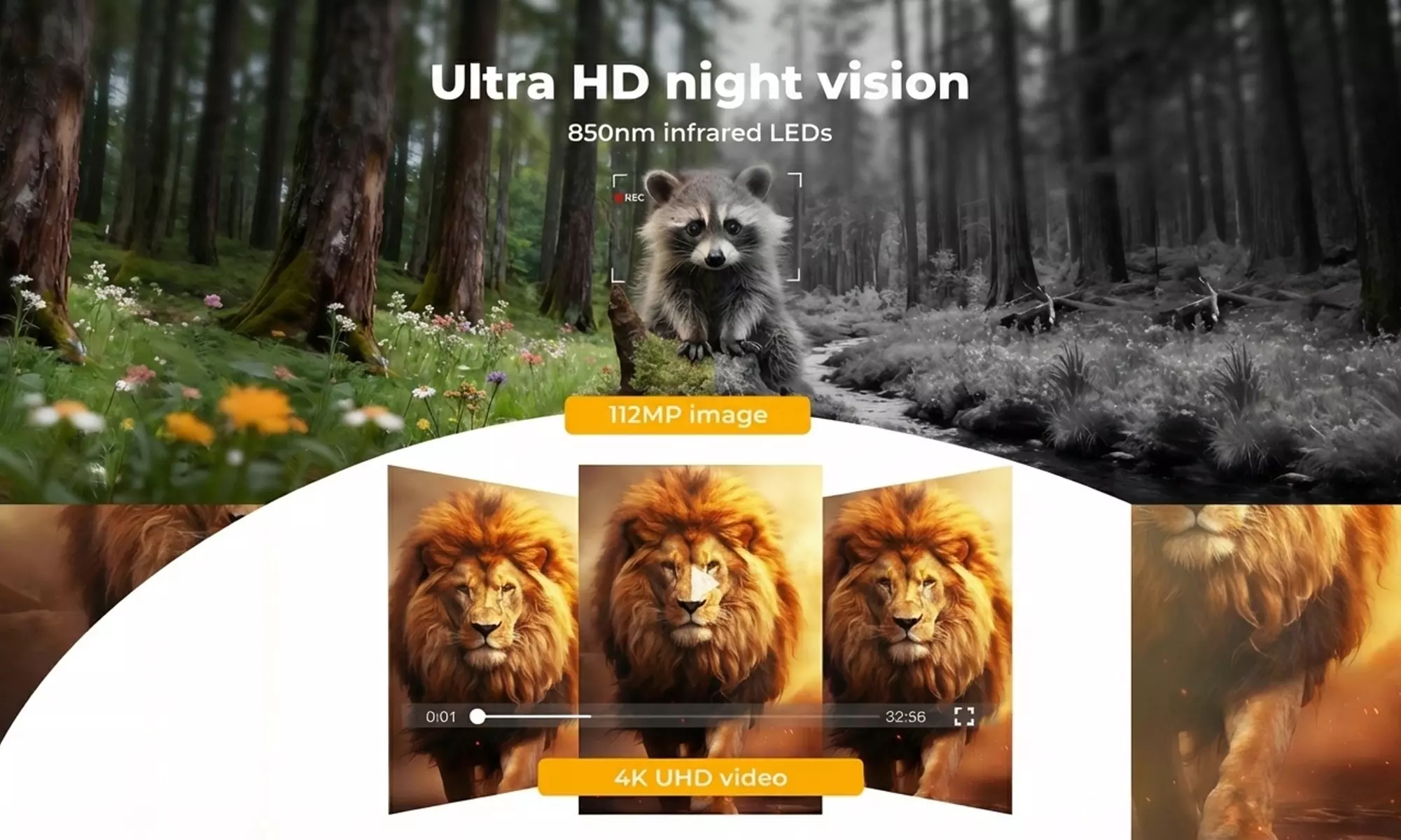 Centra High-Performance Solar Powered 4K Wildlife Trail Cameras