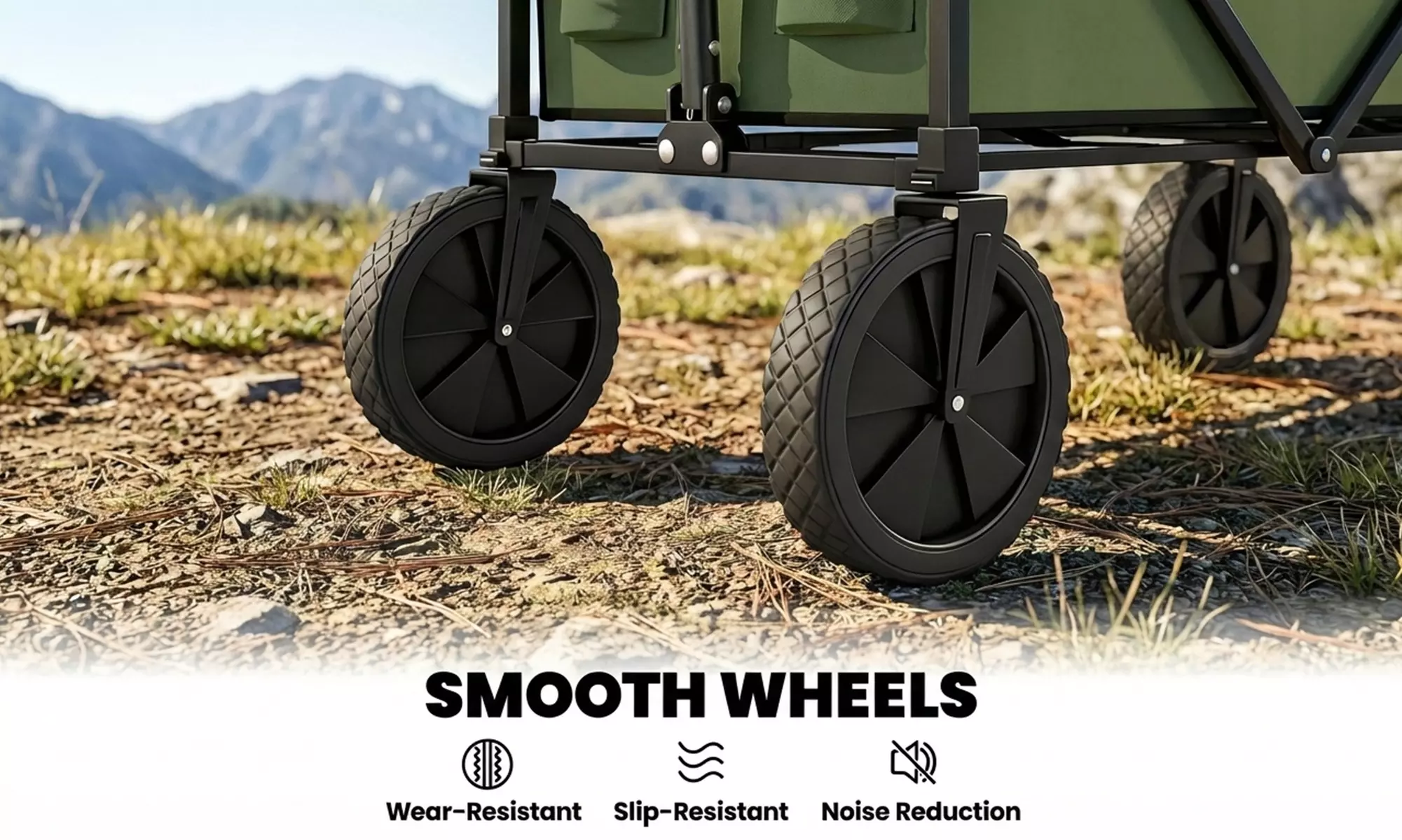 Outsunny Heavy-Duty Folding Wagon Cart