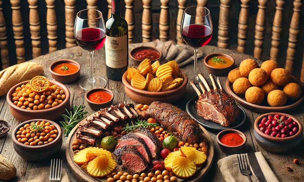 Menú canario para 2 o 4 personas con entrantes, postre y bebida