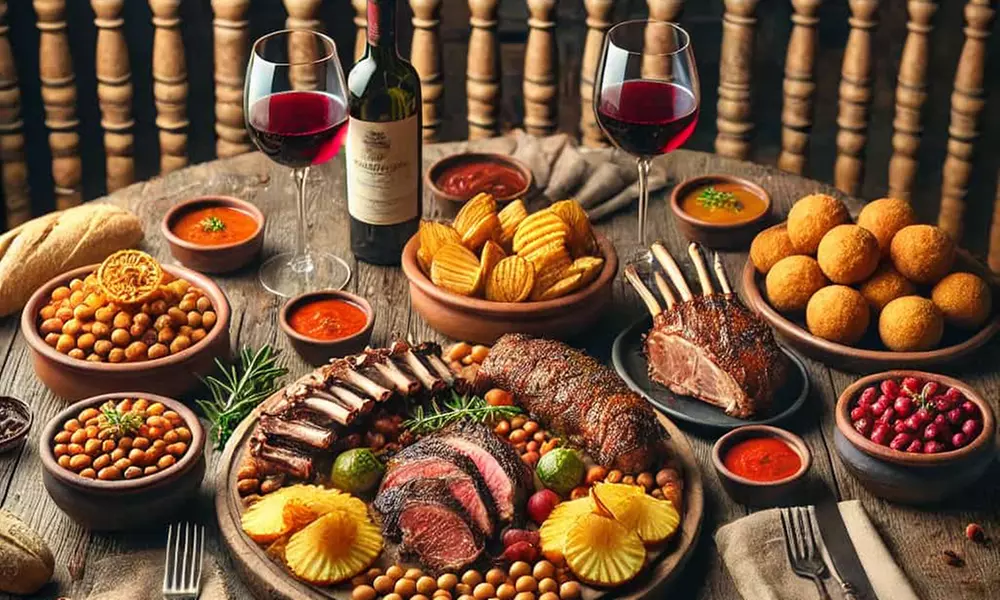 Menú canario para 2 o 4 personas con entrantes, postre y bebida