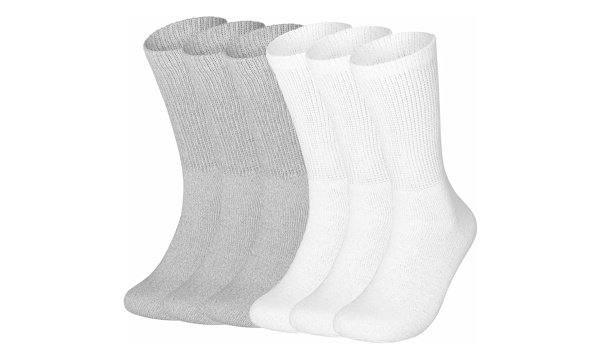 Six Pairs of Special Essentials Non-Binding Cotton Diabetic Crew Socks