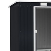 Image 9: Outsunny Lean To Garden Shed in Galvanised Steel, 5.6x6.9ft or 7x4ft