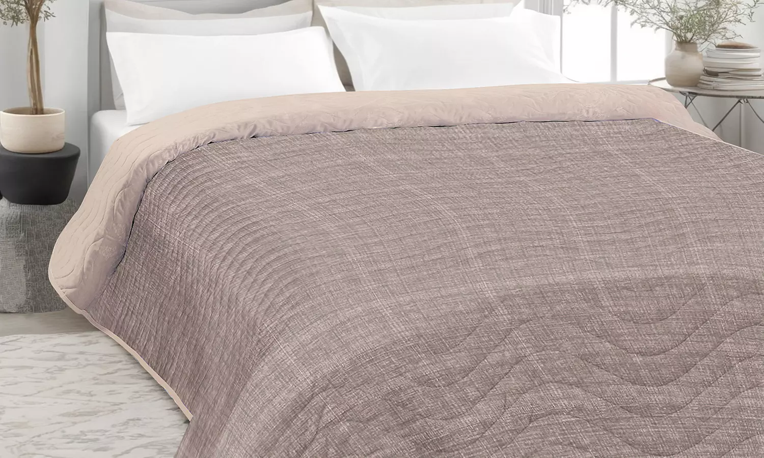 Dubbelzijdige beddesprei