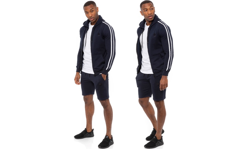Image 11: Two-Pack Enzo Men's Fleece Shorts 