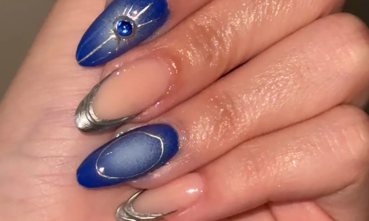 Small or Extra Long Acrylic Nail Sets with Unlimited Gems