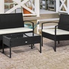 Image 1: Outsunny 4-Piece Rattan Effect Garden Sofa Set