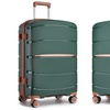 Image 6: Maletas de ruedas rígidas en color verde con cerradura TSA, de Kono