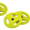 Image 3: Two or Four 5kg Lime Green Barbell Rubber Plates