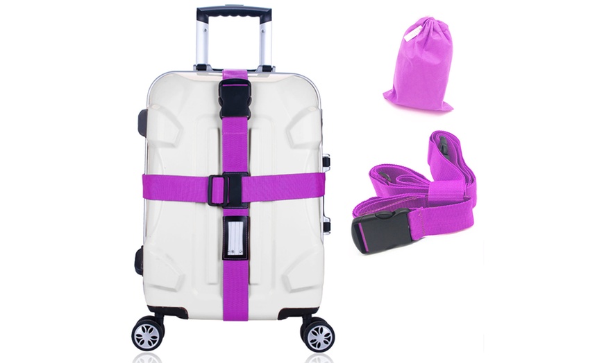 Image 8: Durable Suitcase Strap Luggage Strap Cross belt for Luggage Suitcase