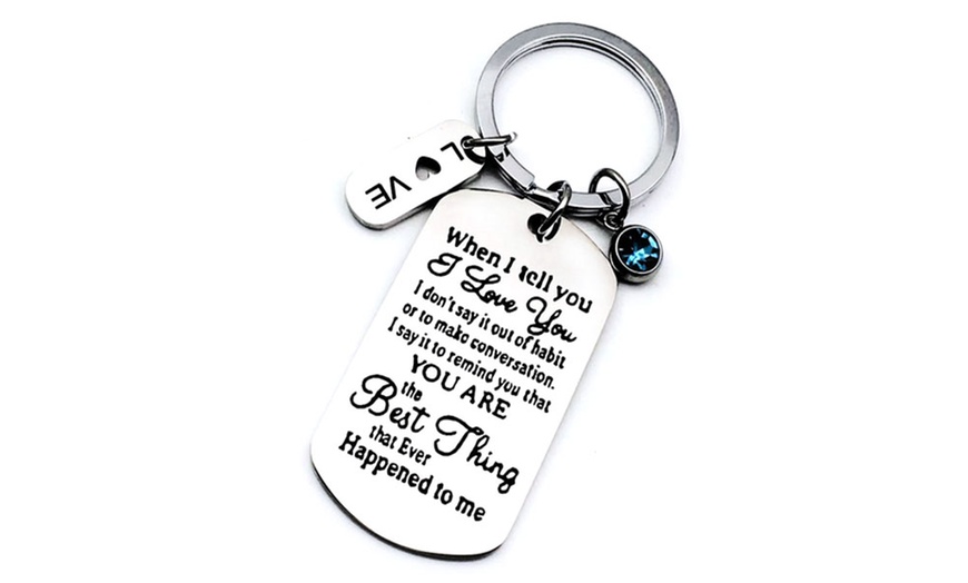 Image 1: One, Two or Four When I Tell You I Love You Keychains