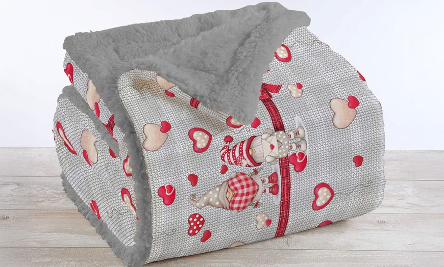 Image 15: Ultrasoft sherpa & microfiber deken
