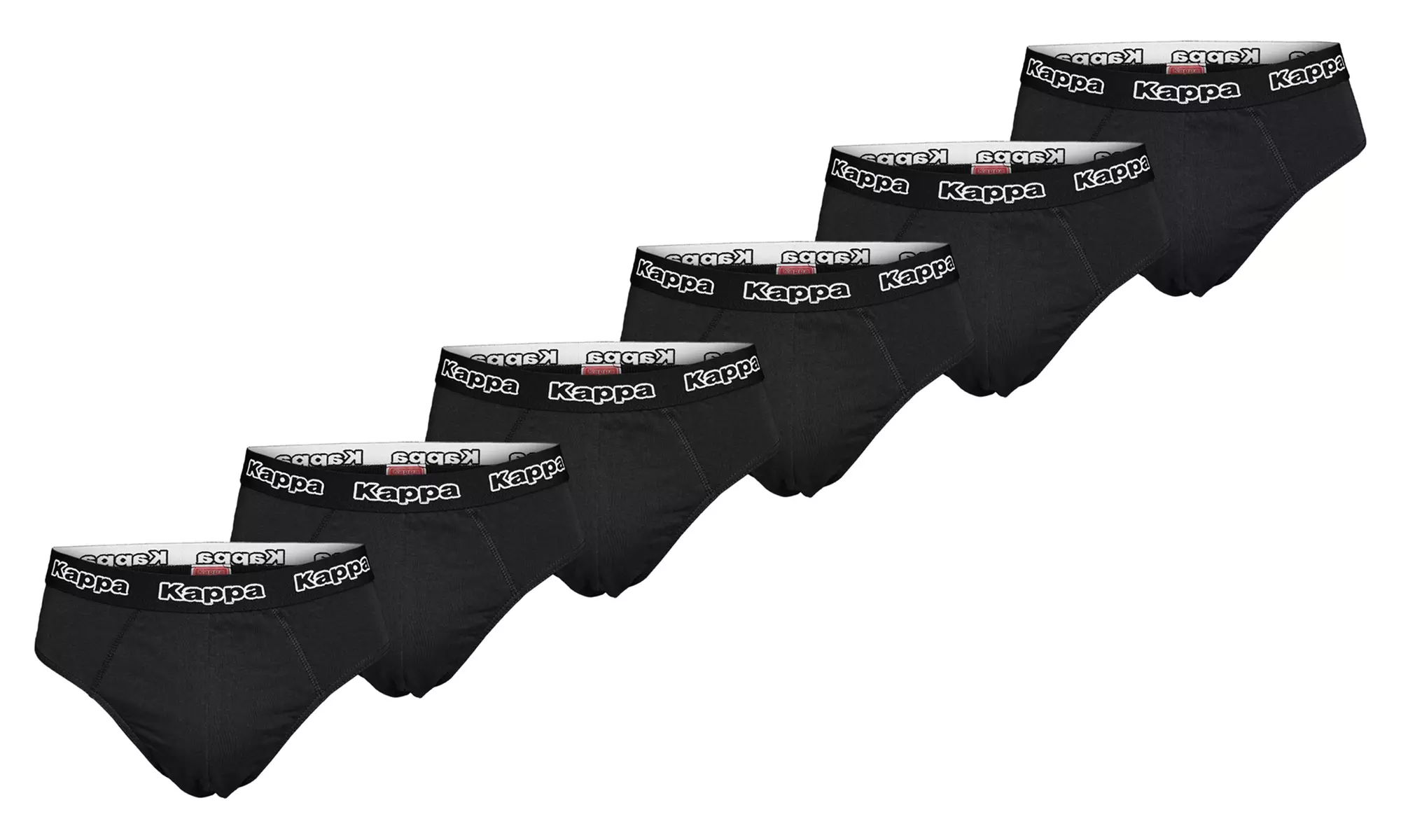 Set di 6 slip e boxer da uomo Kappa, disponibili in vari colori e dalla S alla XXL