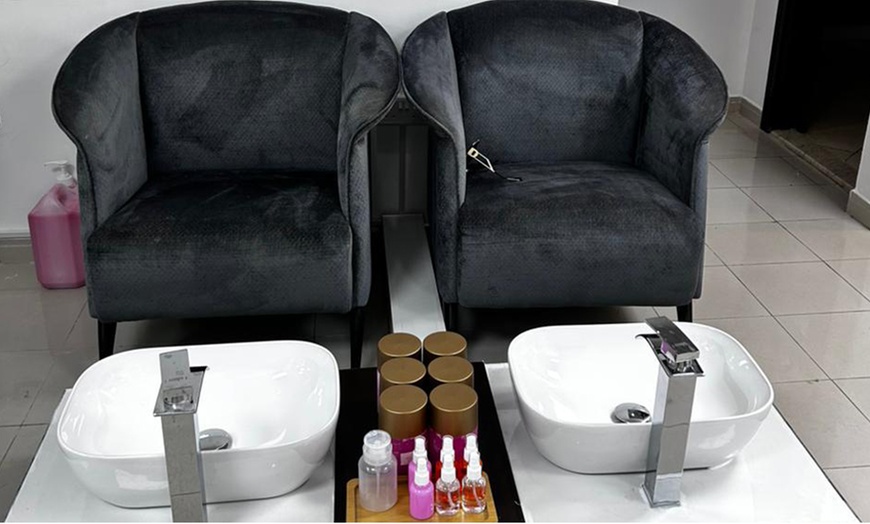 Image 2: Get Classic or Gelish Manicure & Pedicure w/w/o Hair Wash & Blow-Dry
