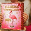 Image 1: 2D Flat Advent Calendar Surprise Box Flamingo Theme Christmas Gift