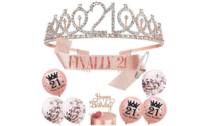 Image 3: 10-Pieces Birthday Decoration Set