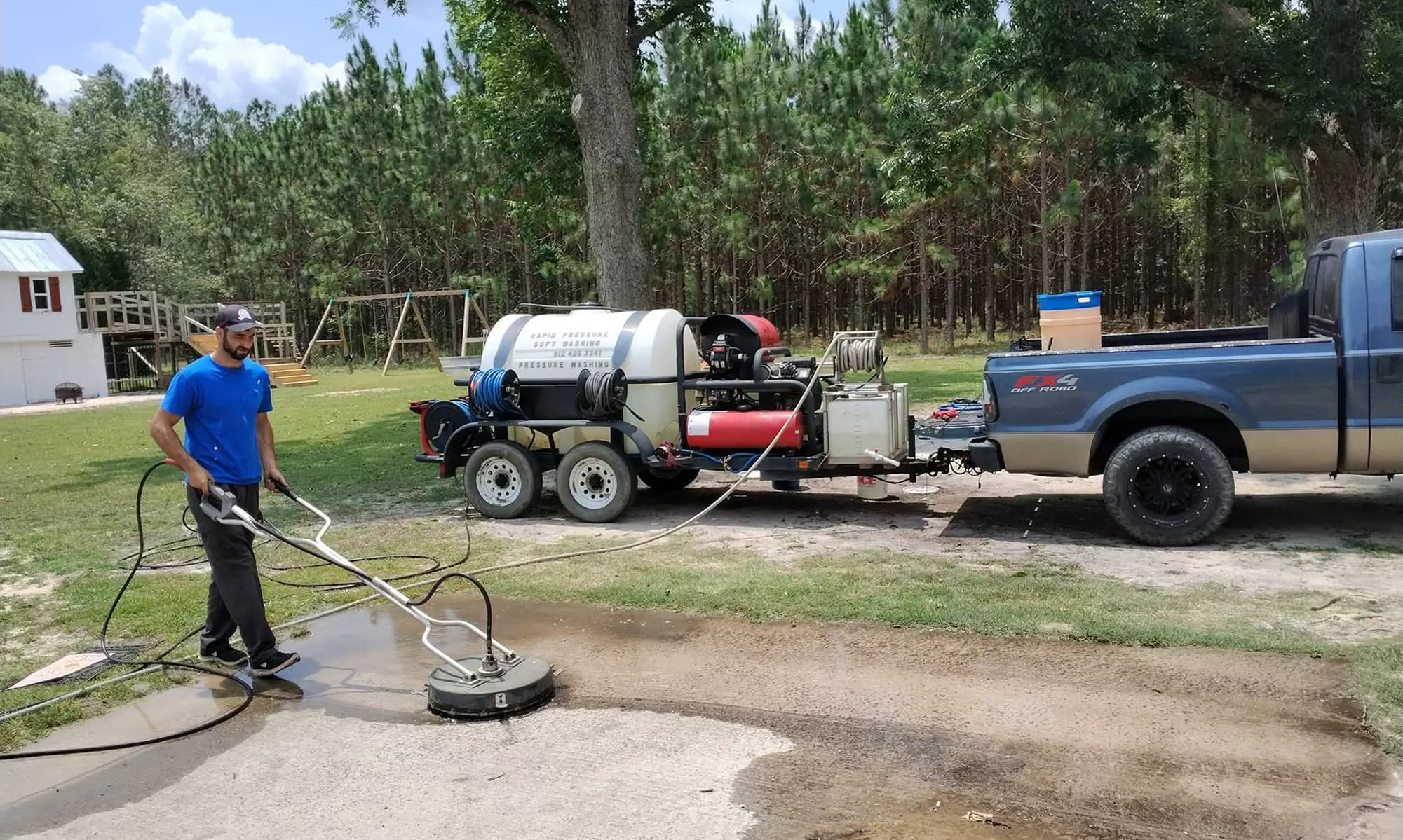 Softwash Average or Large Homes, Exterior Driveway, or Power Washing