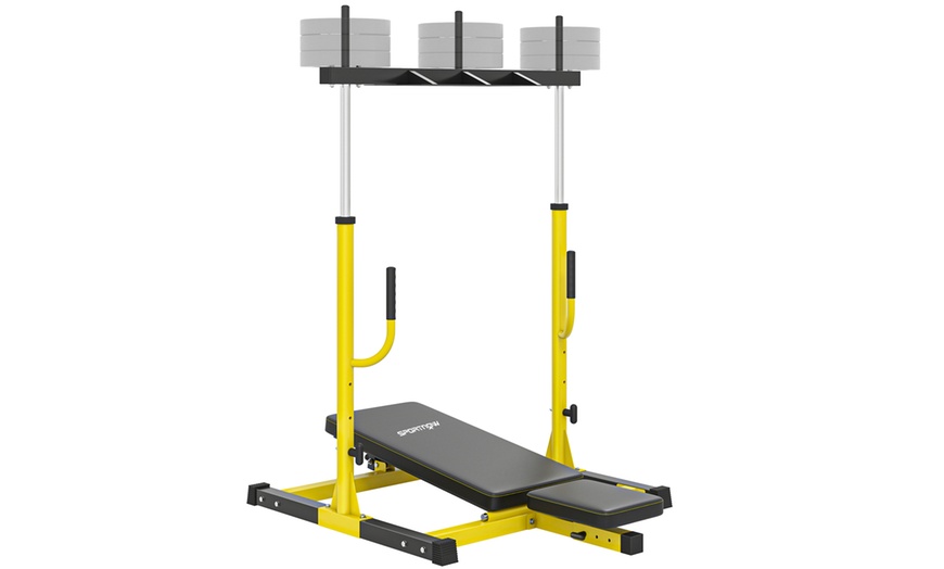 Image 2: SPORTNOW Vertical Leg Press Machine, Adjustable for All Heights